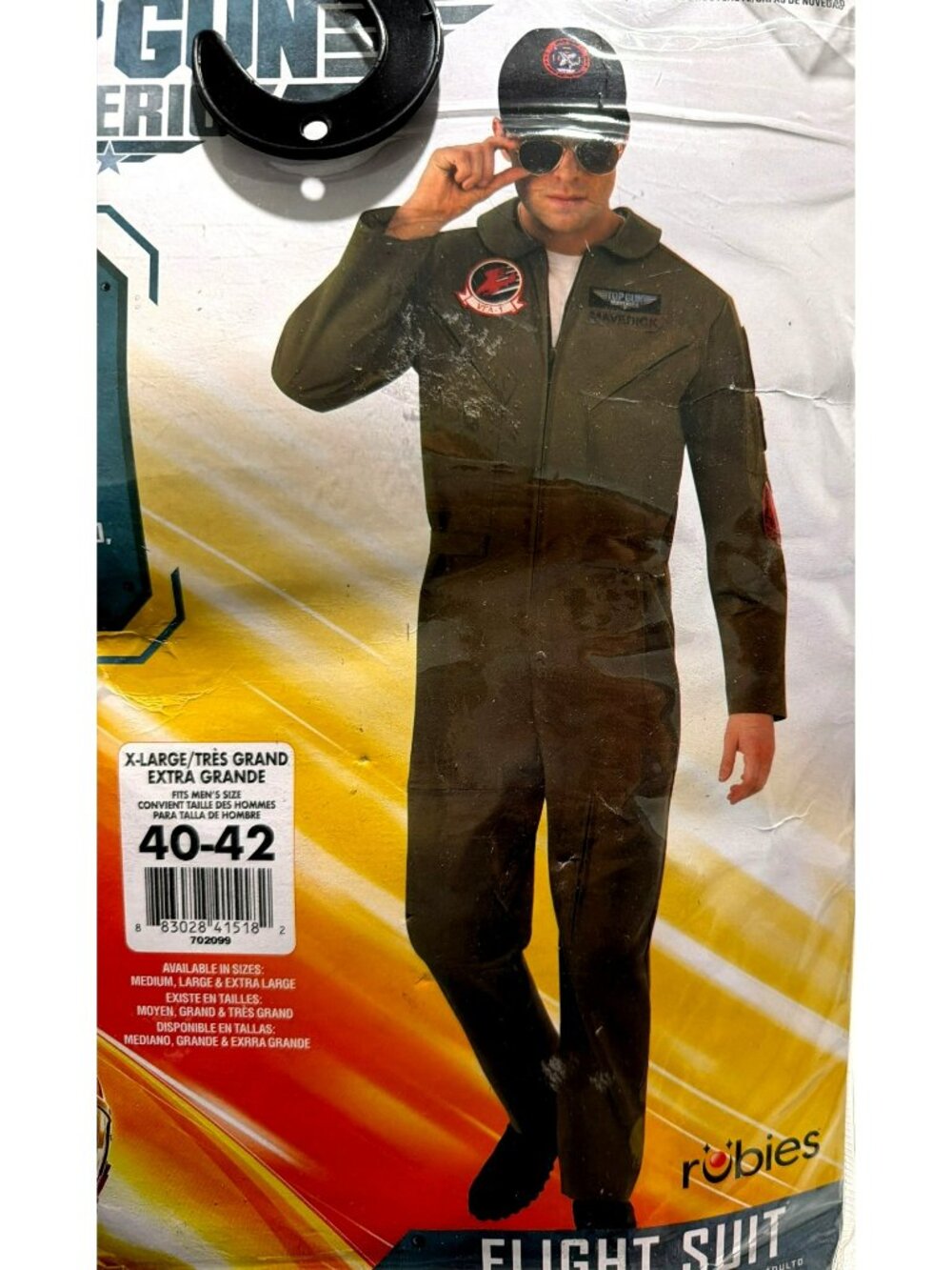Top Gun Maverick Adult Flight Suit Costume X-Large Halloween - Picture 4 of 5